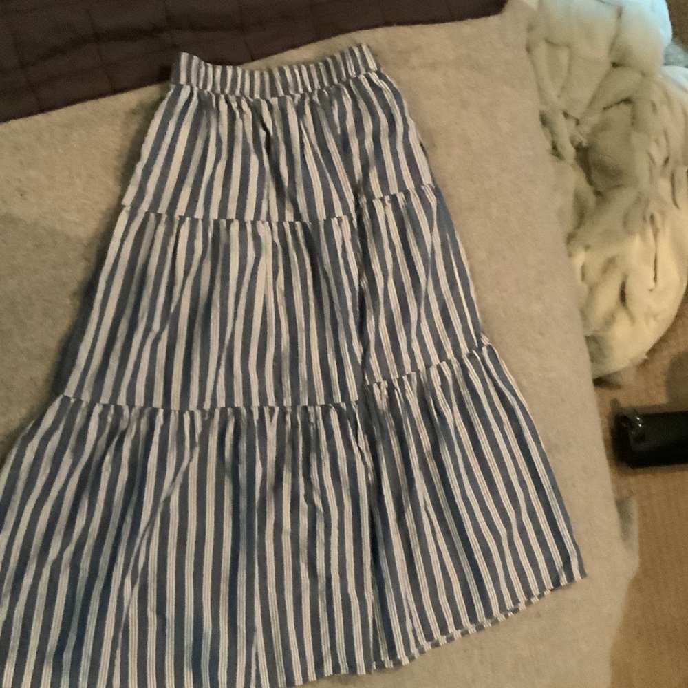 Old Navy Blue and White Maxi Skirt